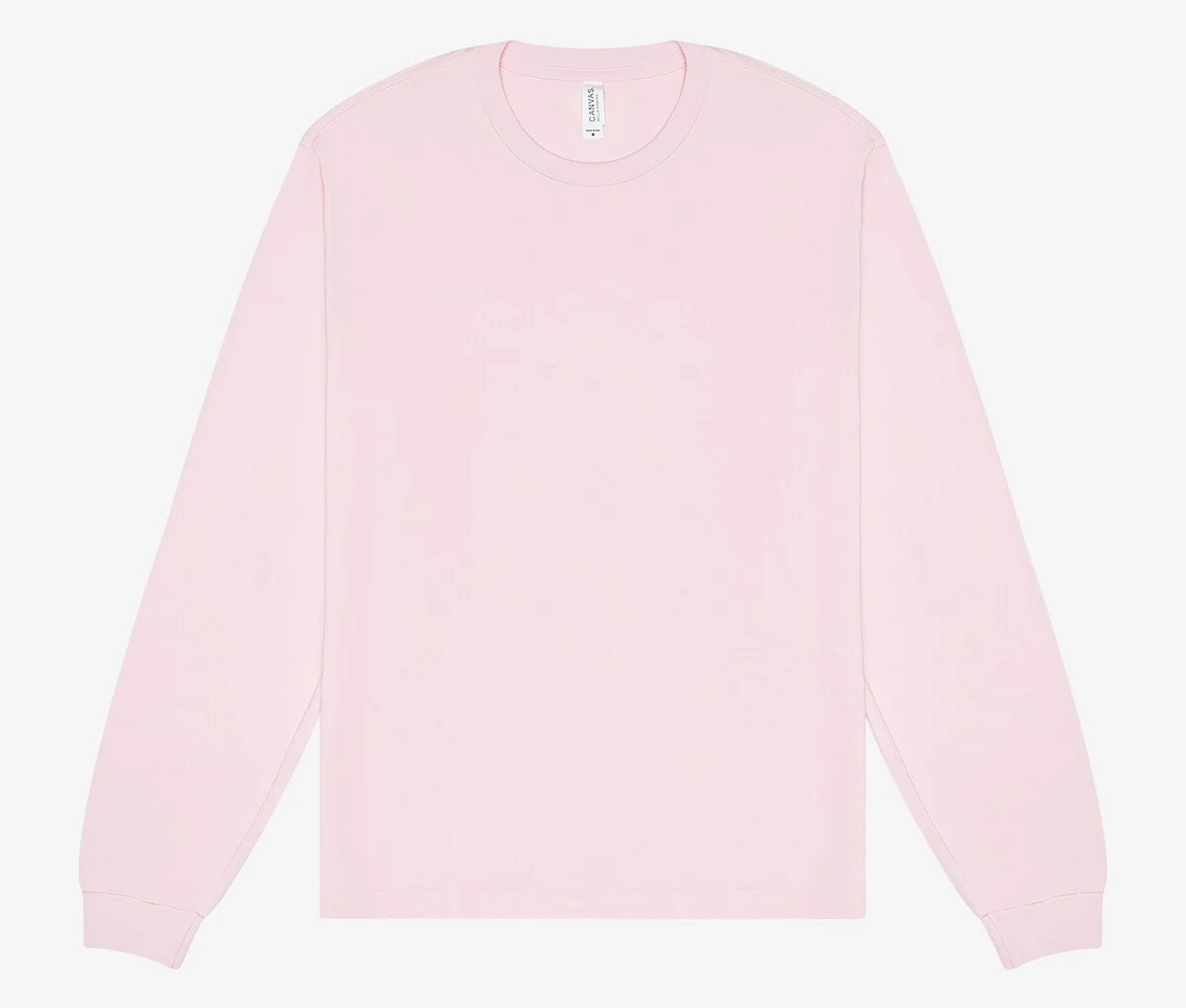 Bella+Canvas BE3511 Heavy T-shirt Lange Mouwen – Zacht Roze