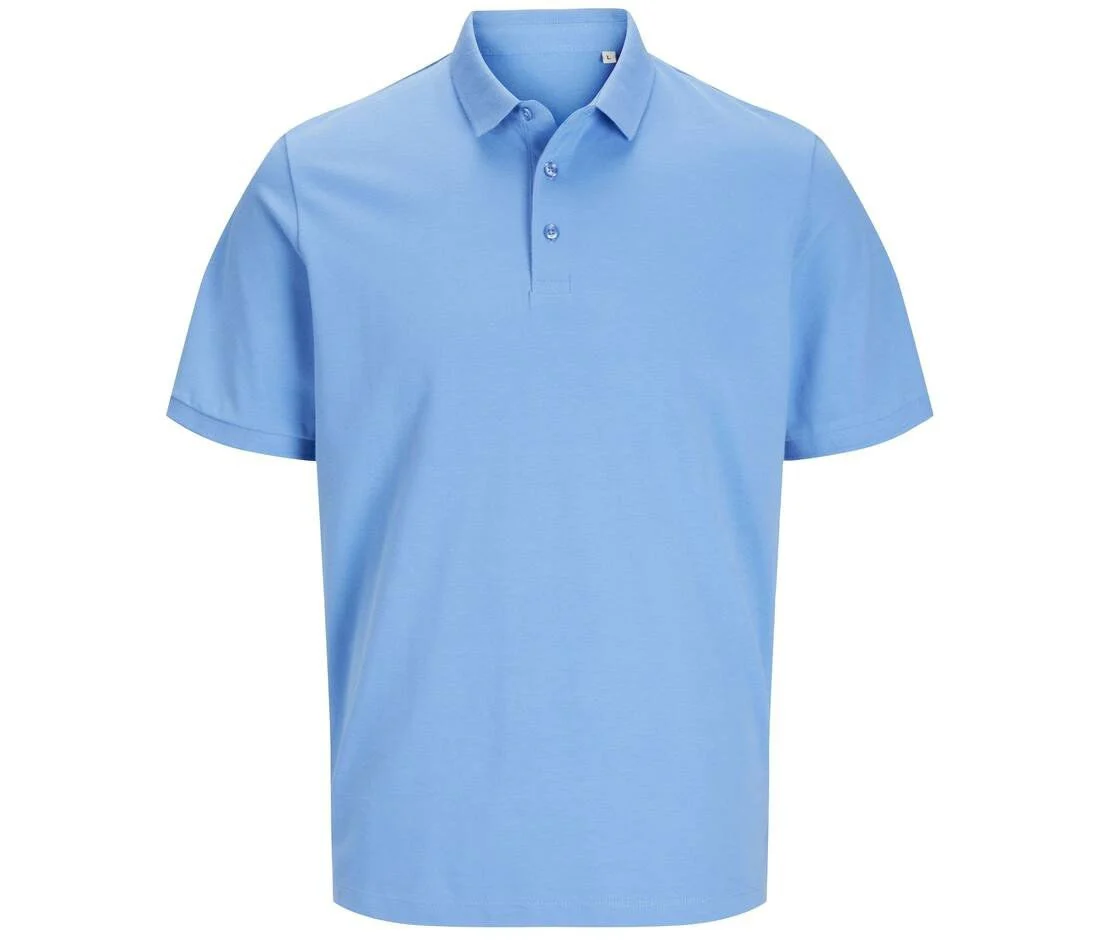 Jack & Jones JJ7556 Polo in Biologisch Katoen – Azure Blue