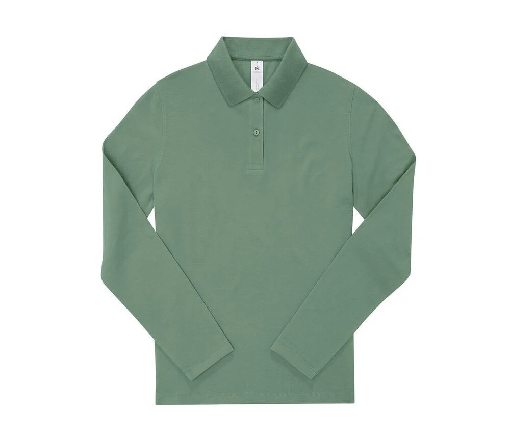 B&C BCW464 210 Polo Lange Mouwen Dames – Amalfi Green
