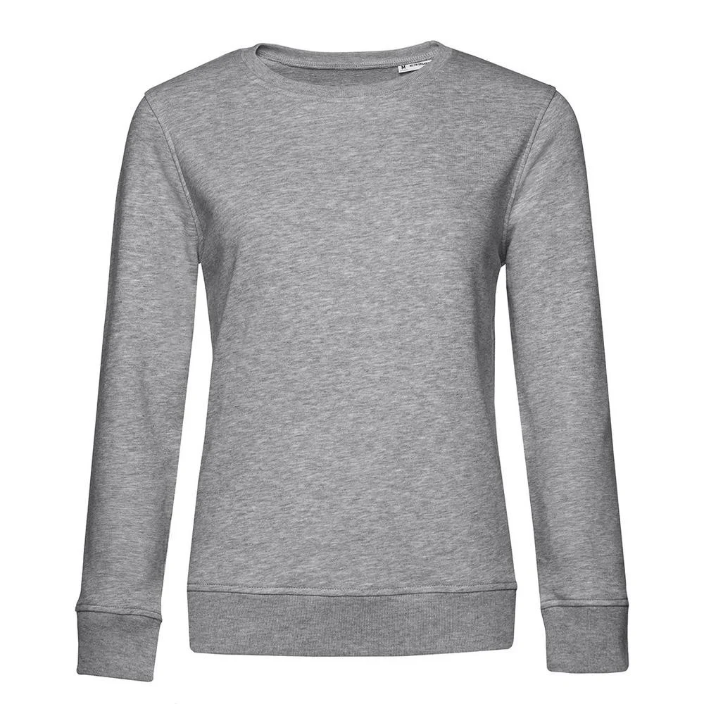 B&C BCW32B Biologische Sweater Dames – Heather Grey