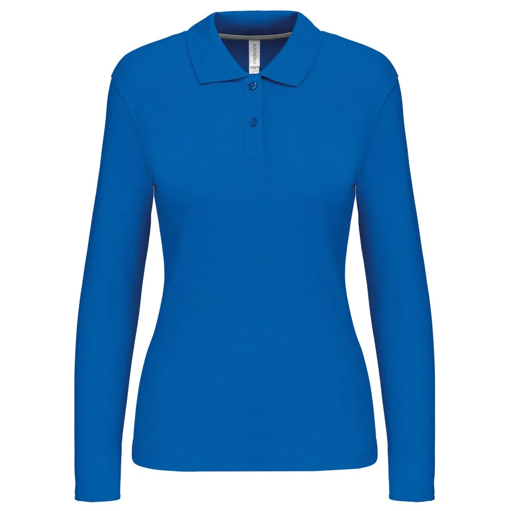Kariban K244 Polo Lange Mouwen Dames – Licht koningsblauw