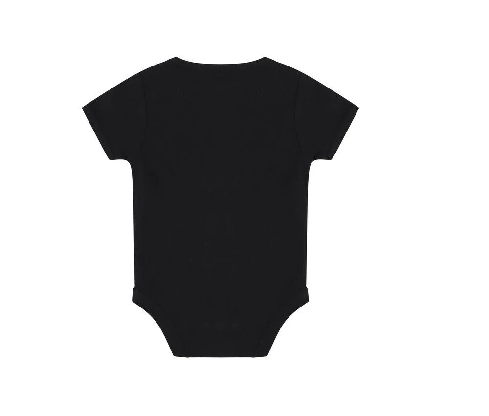 Larkwood LW500 Baby Romper Korte Mouw – Black