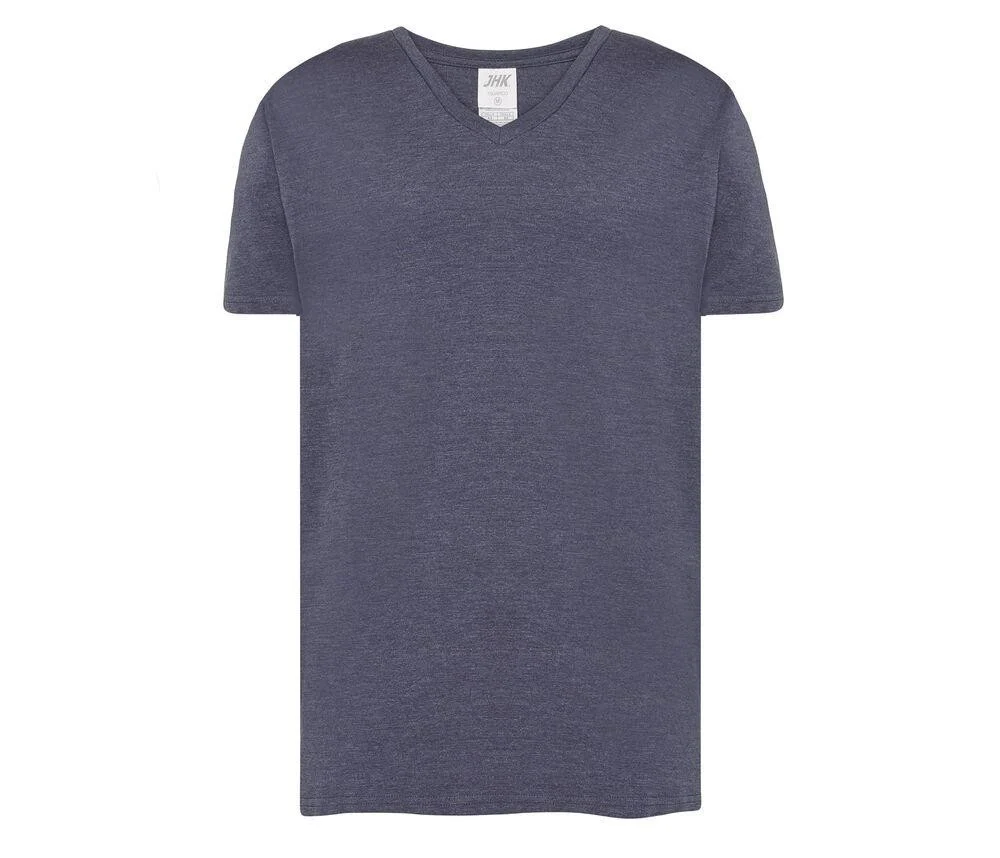 JHK JK401 V-hals T-shirt 160 – Denim Heather