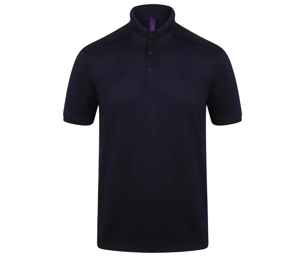 Henbury HY460 Stretch Polyester Polo Heren – Oxford Navy