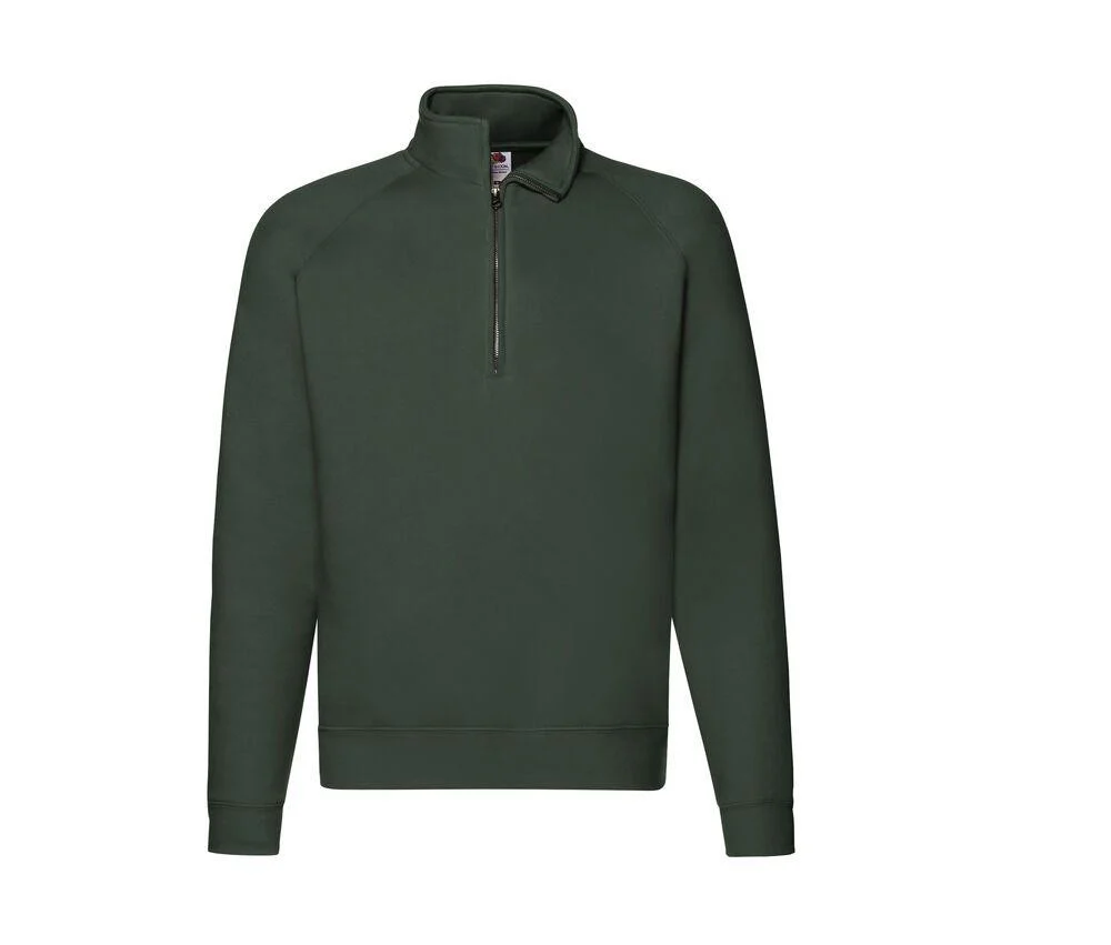 Fruit of the Loom SC276 Sweater met Rits – Bottle Green