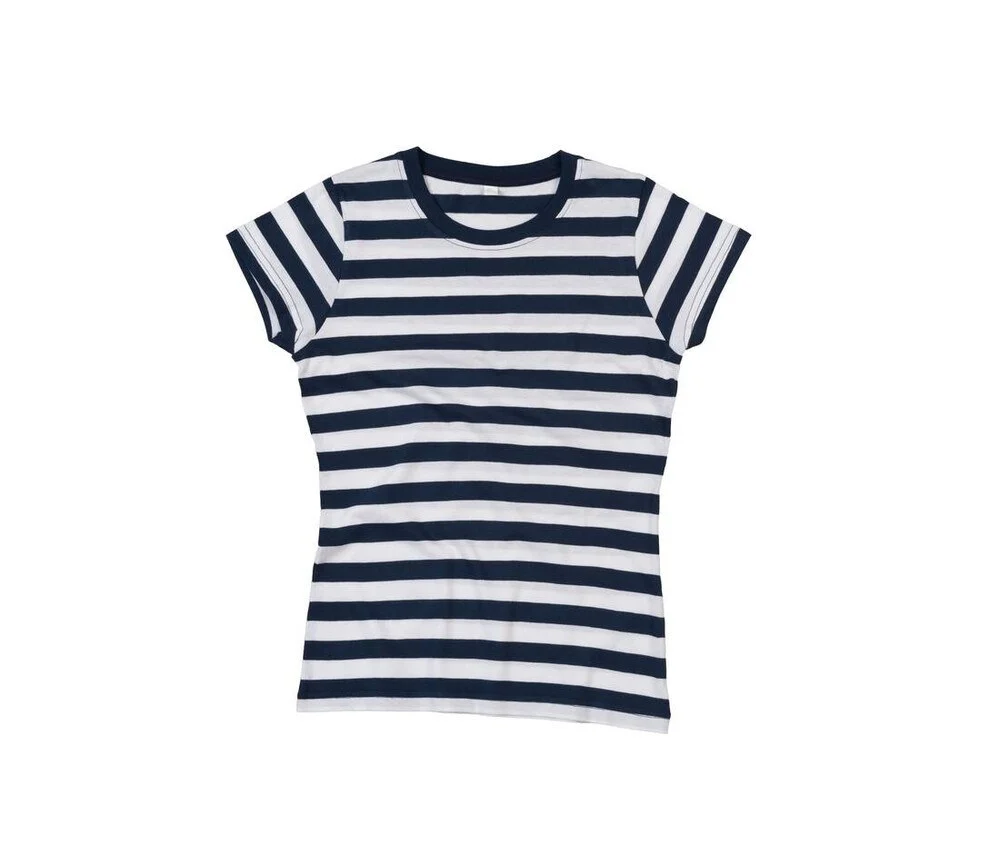 Mantis MT110S Biologisch Gestreept T-shirt Dames – Marine / Wit
