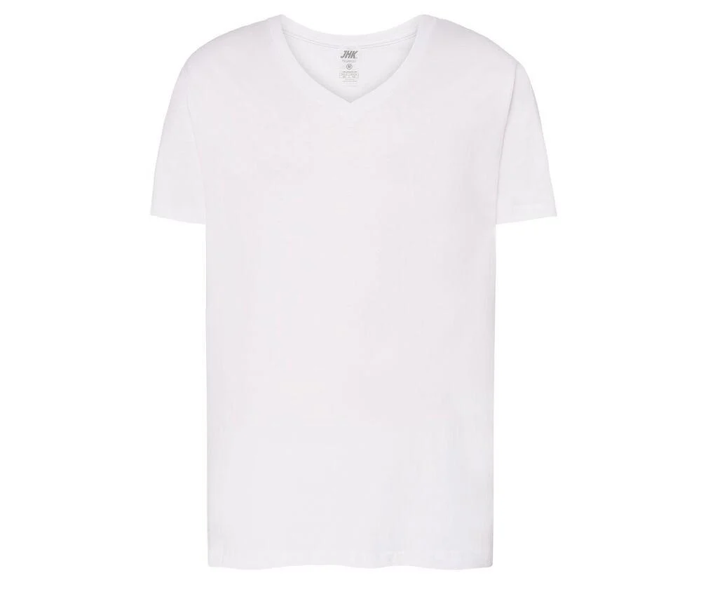 JHK JK401 V-hals T-shirt 160 – White