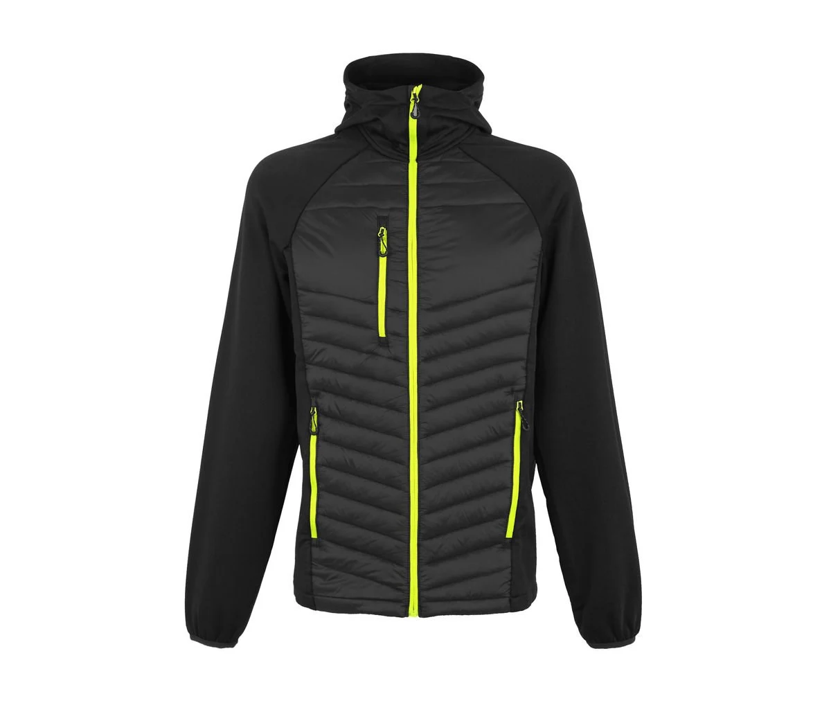 Regatta RGA549 Tweekleurige Gewatteerde Jas – Black / Lime