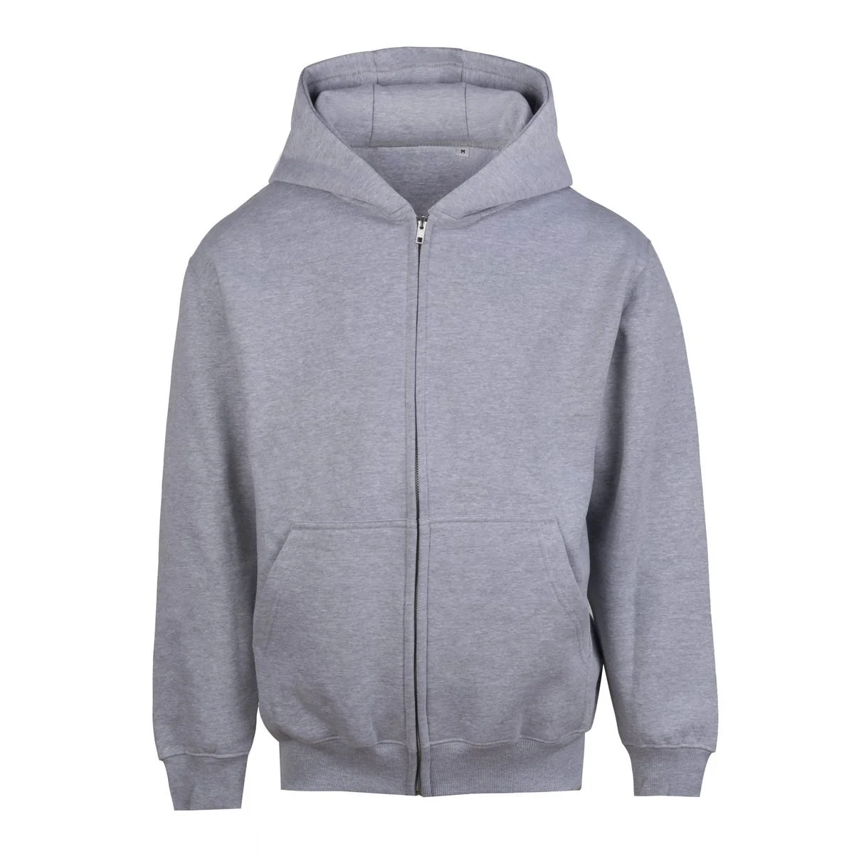 AWDIS JH115 Hoodie met Rits zonder Koord – Heather Grey