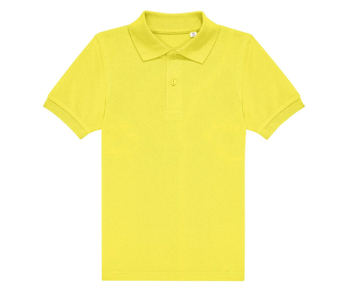 B&C BCK424 Fijne Piqué Kinderpolo – Solar Yellow