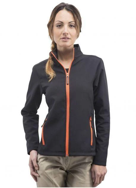 Pen Duick PK777 Magellan Softshell Jas Dames – Black/Red