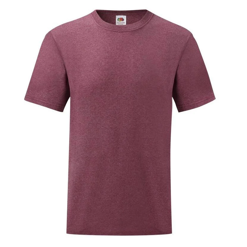Fruit of the Loom SC230 Katoenen T-shirt – Heather Burgundy