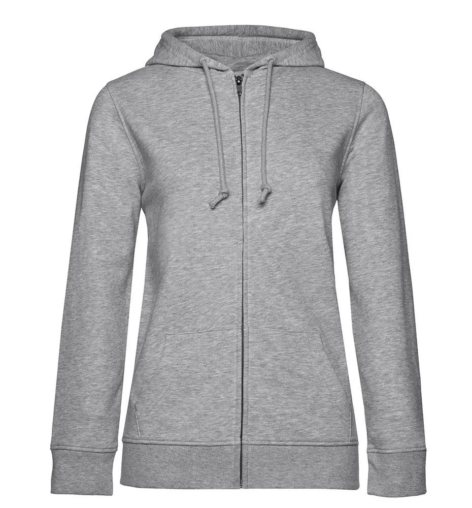 B&C BCW36B Biologische Ritshoodie Dames – Heather Grey