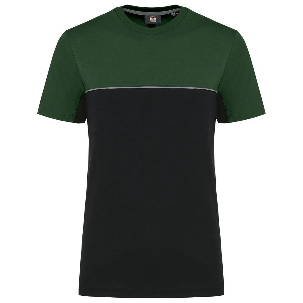 WK. Designed To Work WK304 Tweekleurig T-shirt – Zwart/Bosgroen