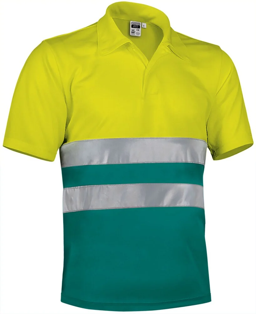 Valento POVABUI Build Hi-Vis Polo – fluo yellow-amazon green