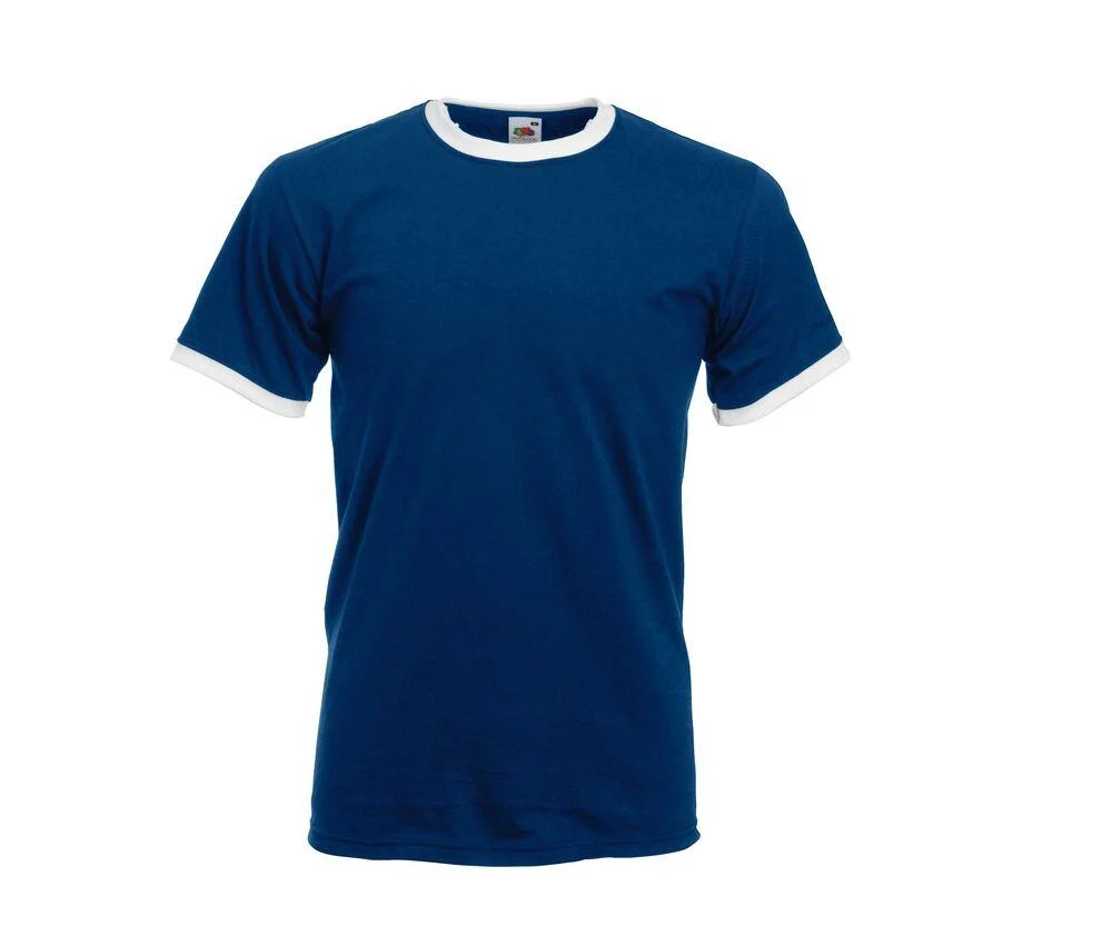Fruit of the Loom SC245 Ringer T-shirt – Navy
