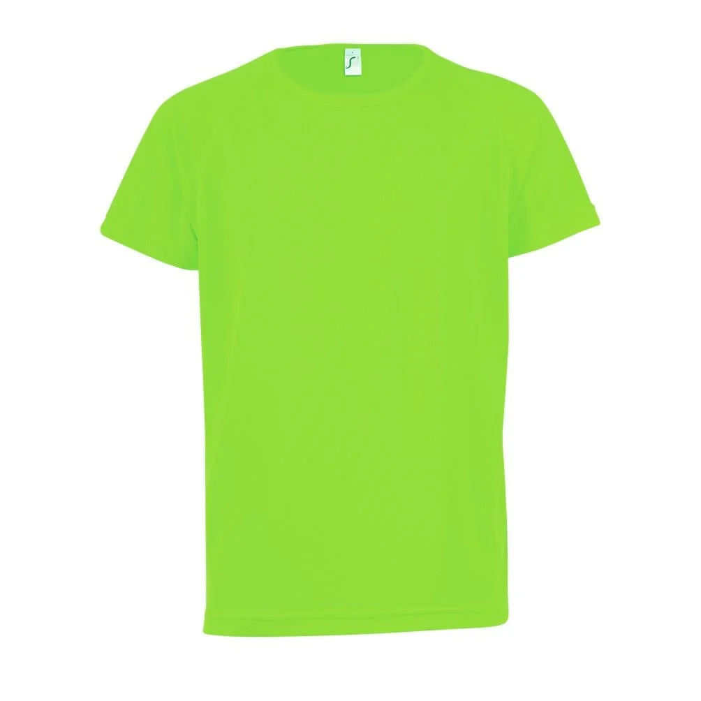 SOL'S 01166 Sport Raglan T-shirt Kinderen – Fluorescerend groen