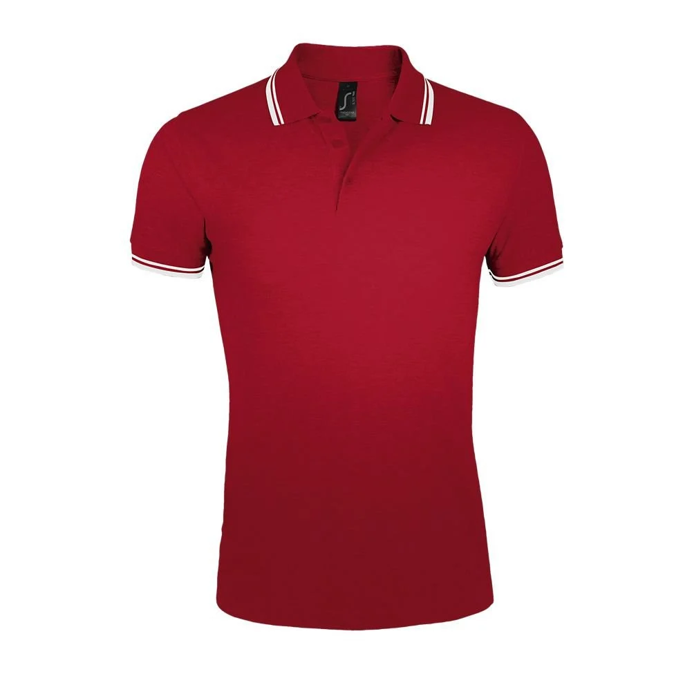 SOL'S 00577 Pasadena Polo Heren – Rood / Wit