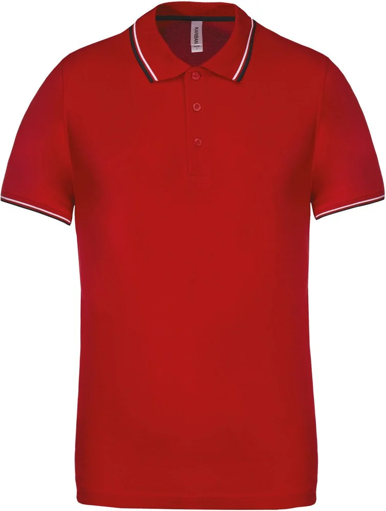 Kariban K250 Polo Heren – Rood/Navy/Wit