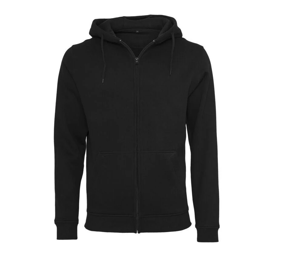 Build Your Brand BY012 Zware Ritshoodie – Black