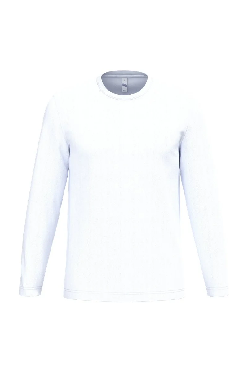 iDeal Basic Brand IB313 T-shirt Lange Mouwen – Ideal White