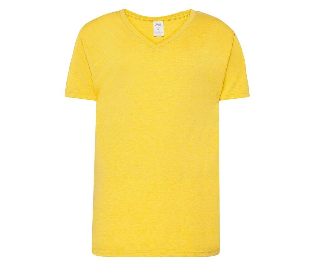 JHK JK401 V-hals T-shirt 160 – Mustard Heather