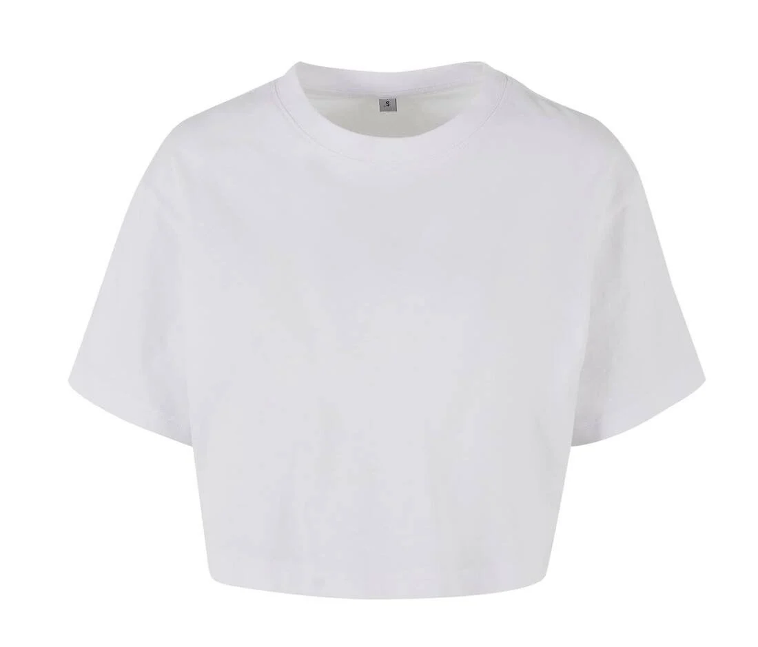Build Your Brand BY264 Kort Oversized T-shirt Dames – White