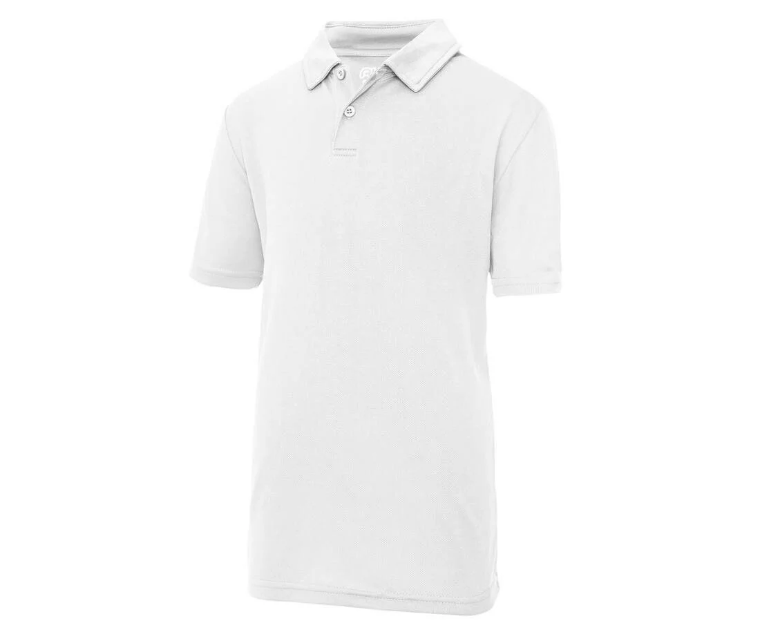 Just Cool JC040J Cool Kinderpolo – Arctic White