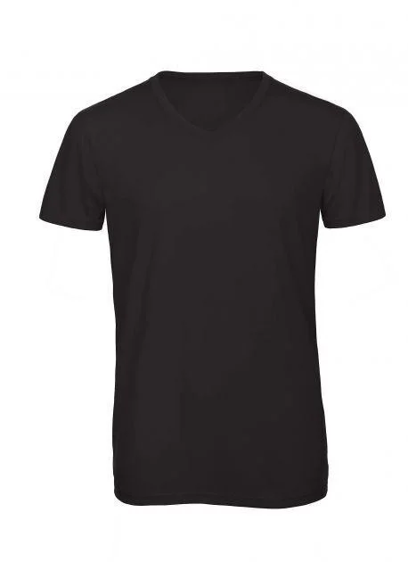 B&C BC057 TM057 Tri-Blend V-hals T-shirt Heren – Black