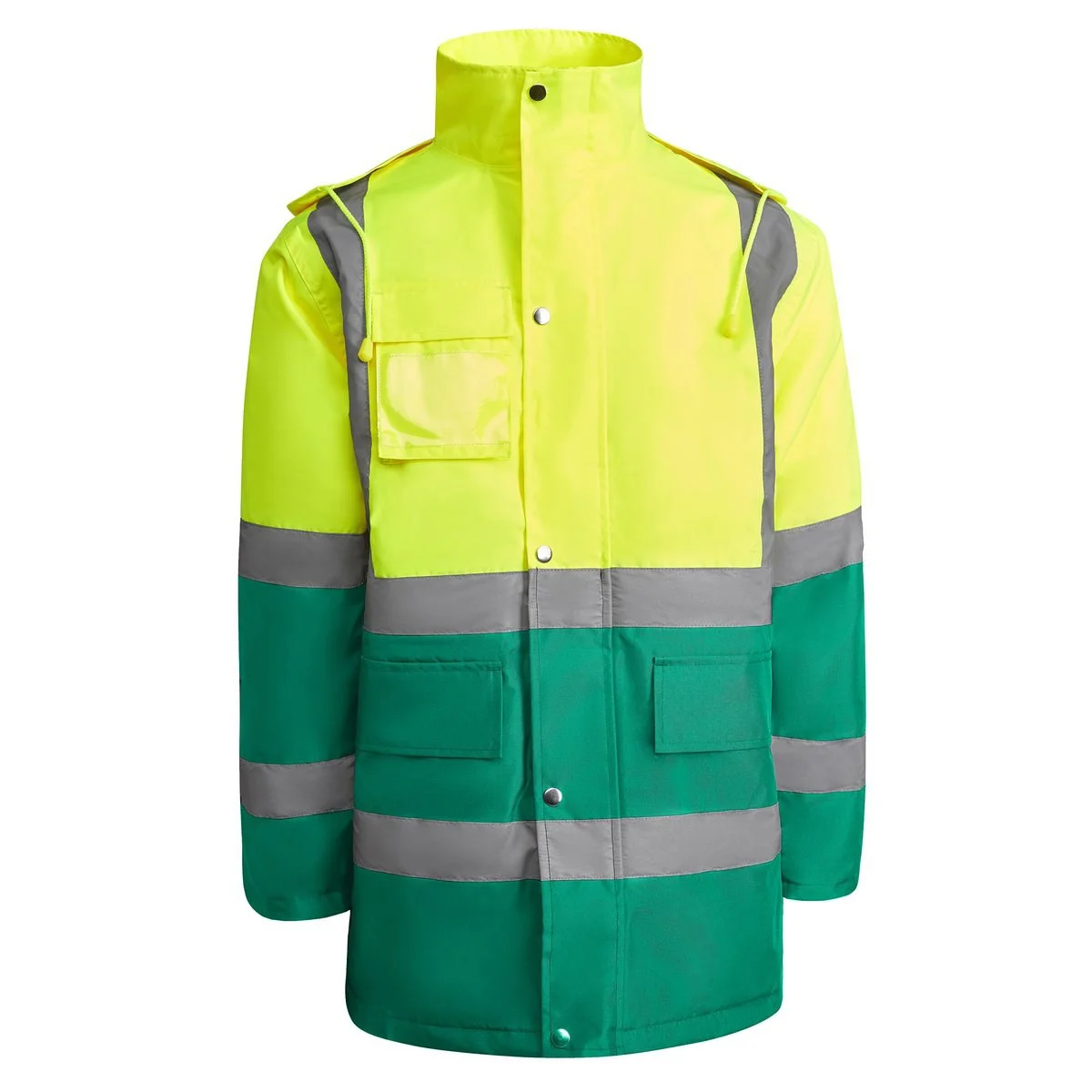 Roly HV9320 Merak Parka Hoge Zichtbaarheid – VERDE JARDÍN/AMARILLO FLÚOR
