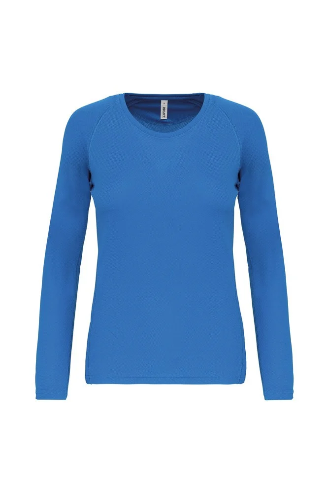 Proact PA444 Sport T-shirt Lange Mouwen Dames – Aqua Blauw