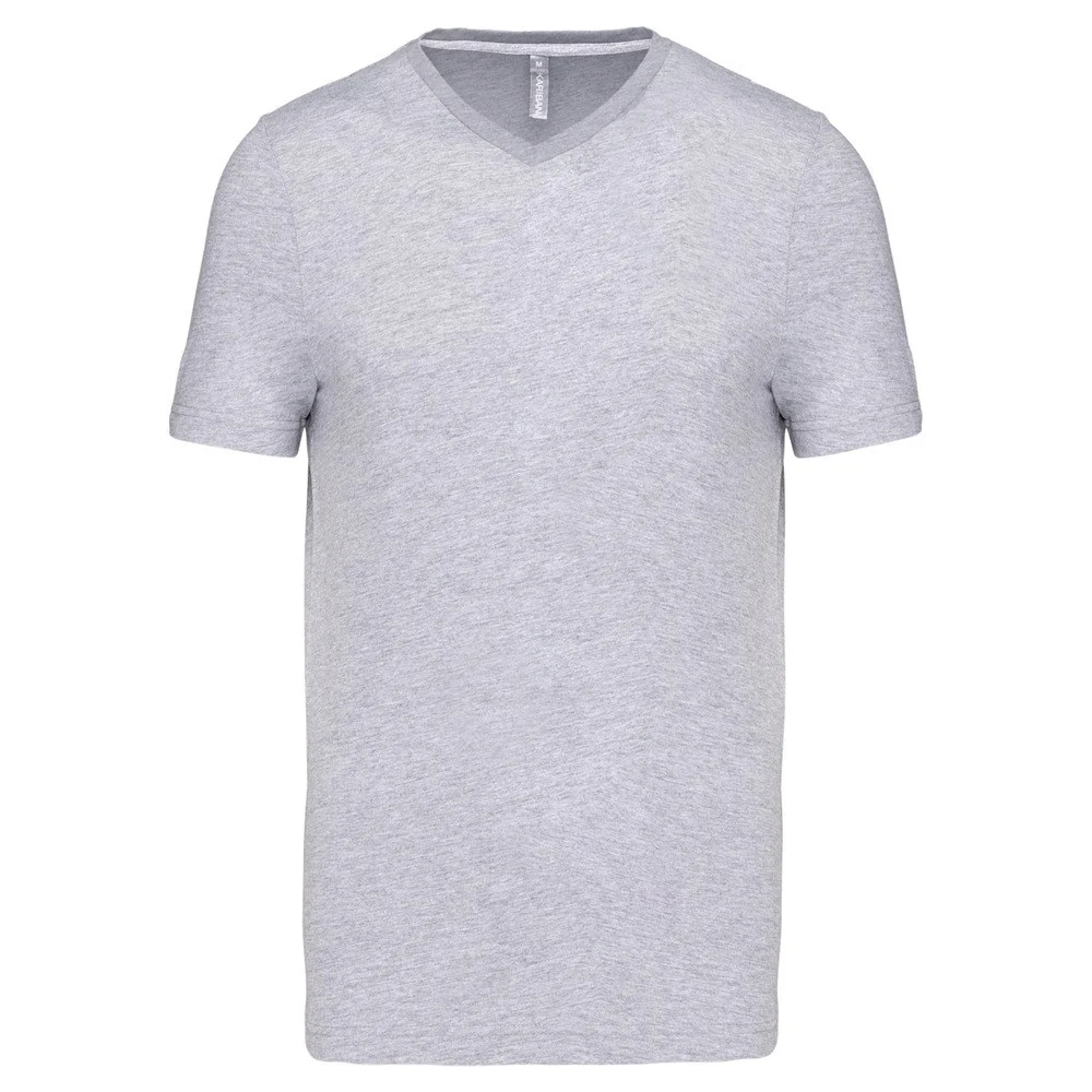 Kariban K357 T-shirt V-hals Heren – Oxford grijs