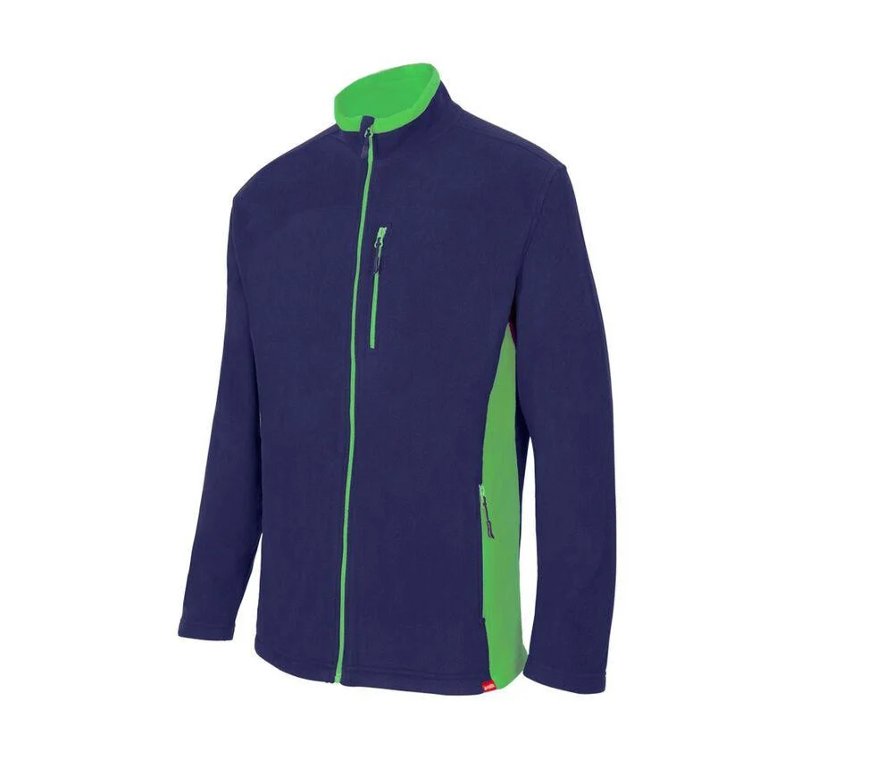 Velilla V1504 Tweekleurige Fleecejas Heren – Navy/Lime
