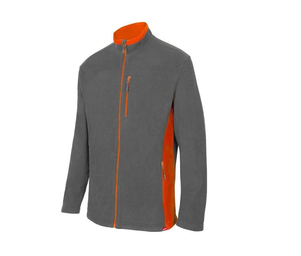 Velilla V1504 Tweekleurige Fleecejas Heren – Grey/ Orange