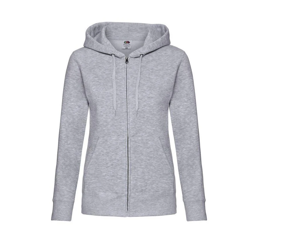 Fruit of the Loom SC375 Premium Ritshoodie Dames – Heather Grey