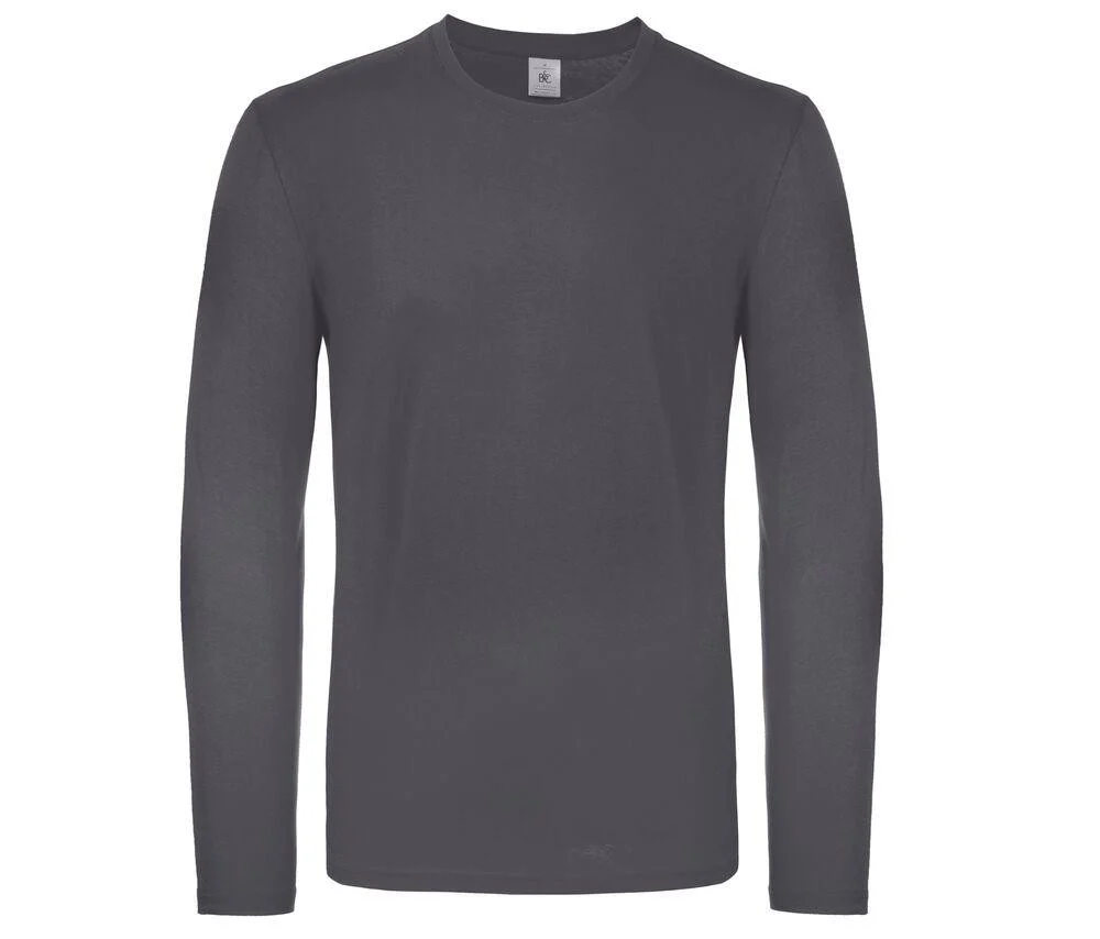B&C BC05T #E150 T-shirt Lange Mouwen Heren – Dark Grey