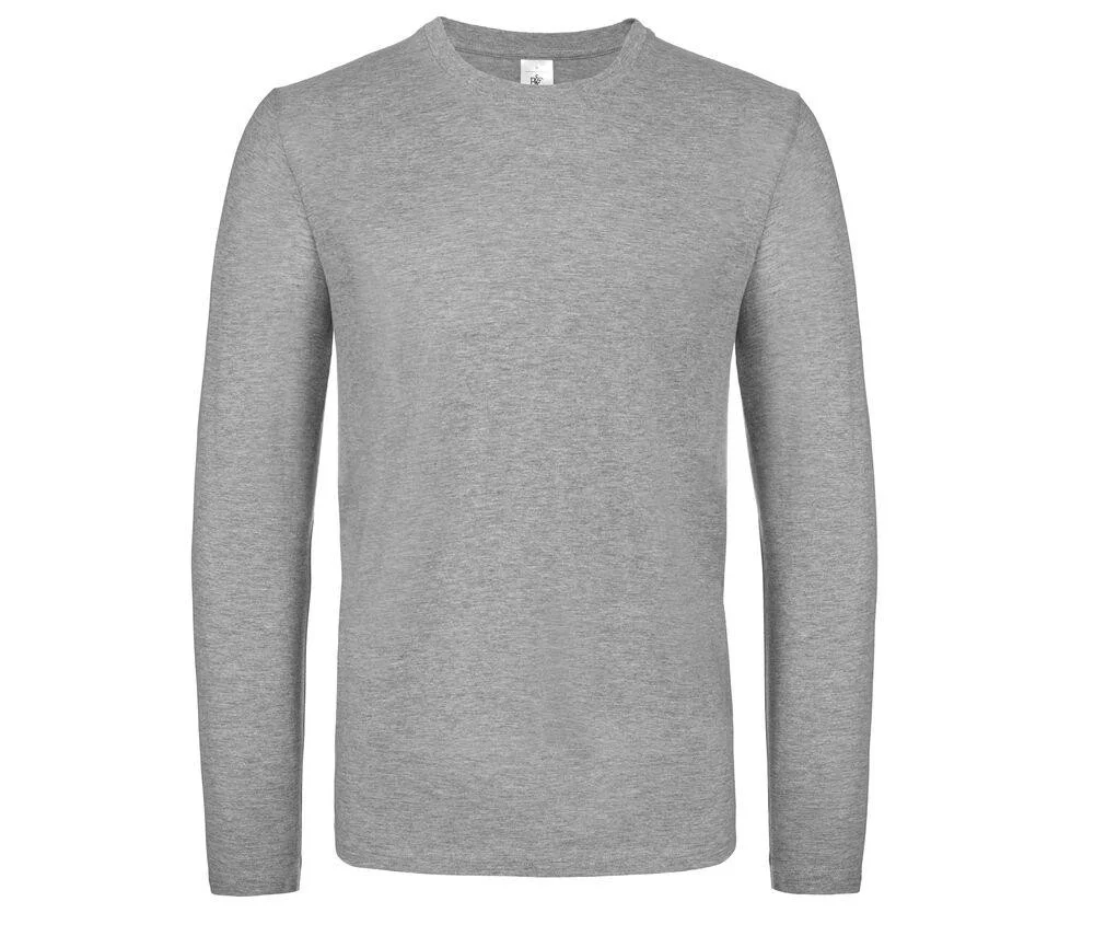 B&C BC05T #E150 T-shirt Lange Mouwen Heren – Sport Grey