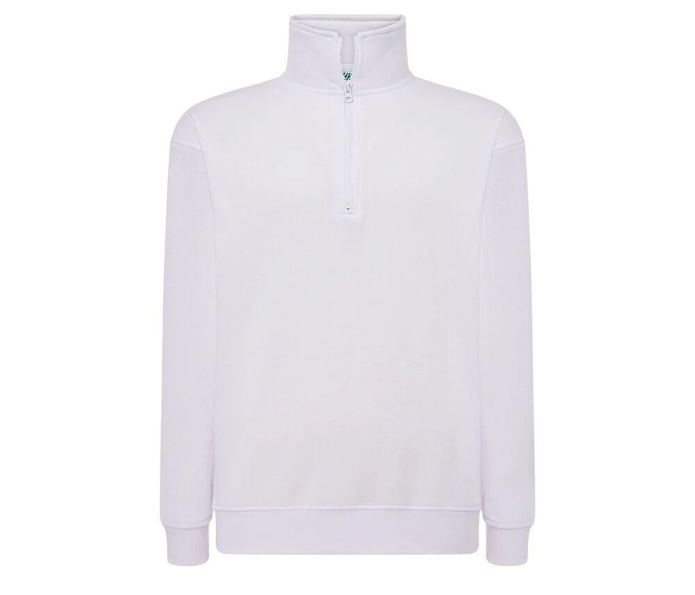 JHK JK296 Sweater met Grote Rits – White