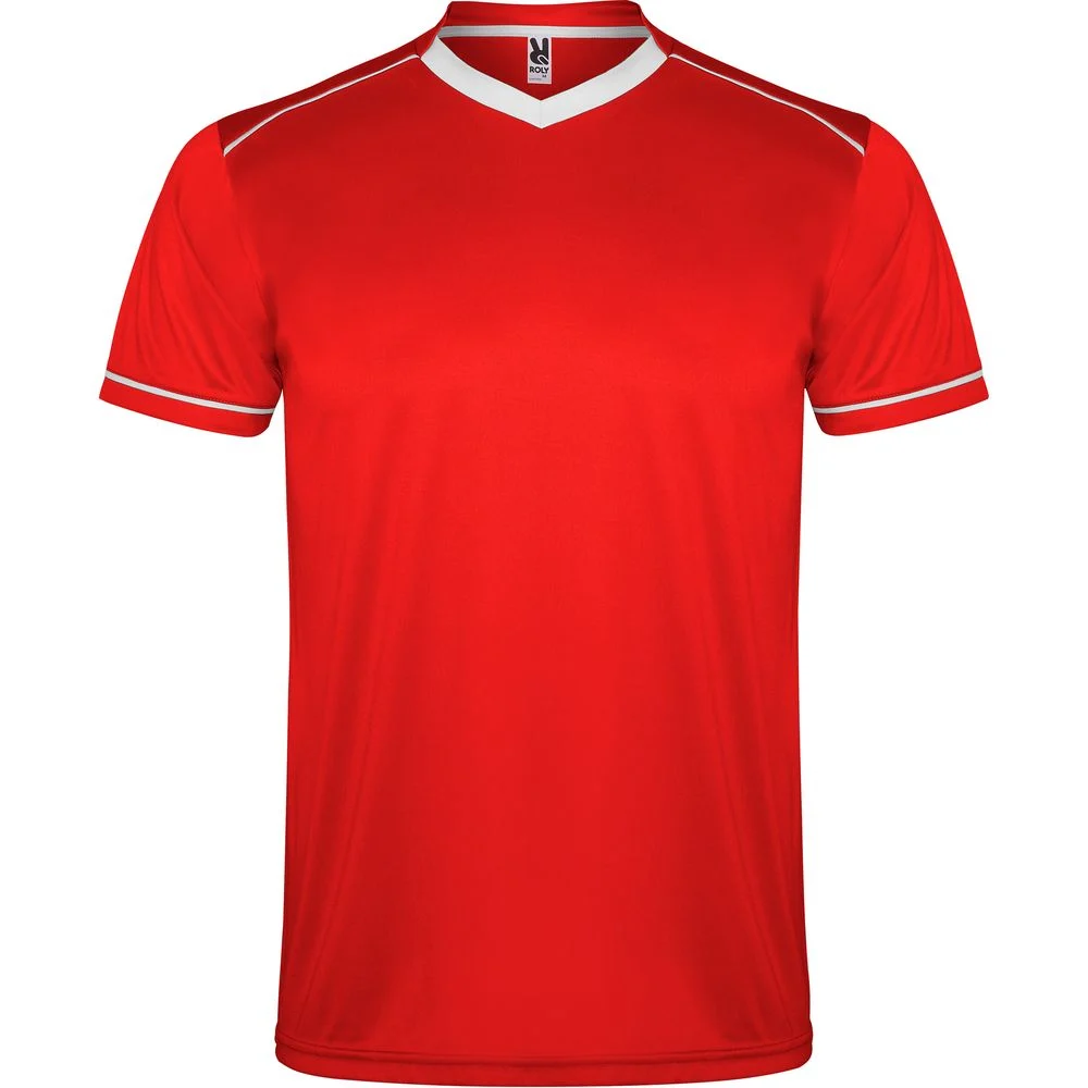 Roly CJ0457 United Sportset T-shirt + Short Kinderen – Rood/Navy Blauw