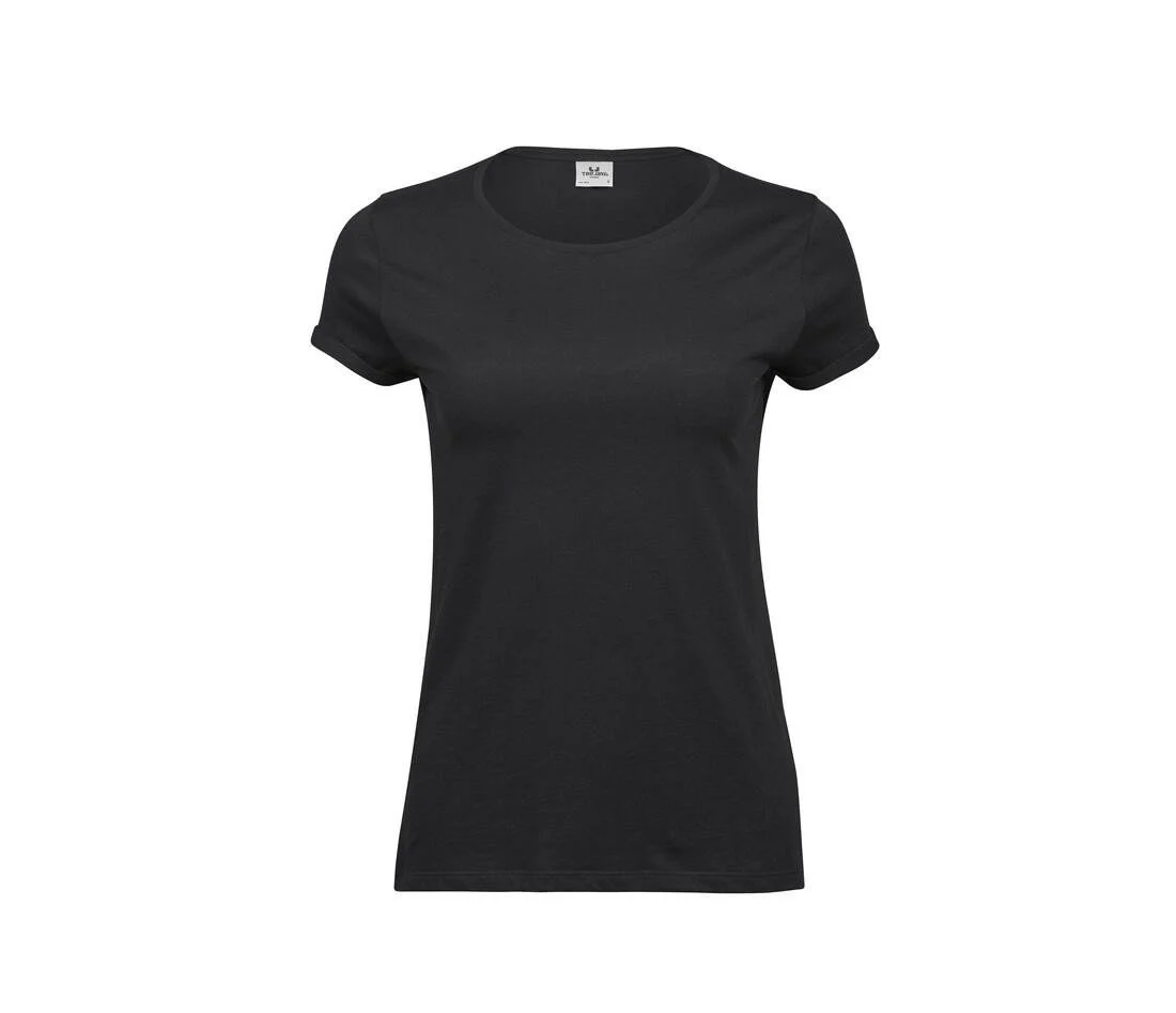Tee Jays TJ5063 Roll-up Sleeve T-shirt Dames – Black
