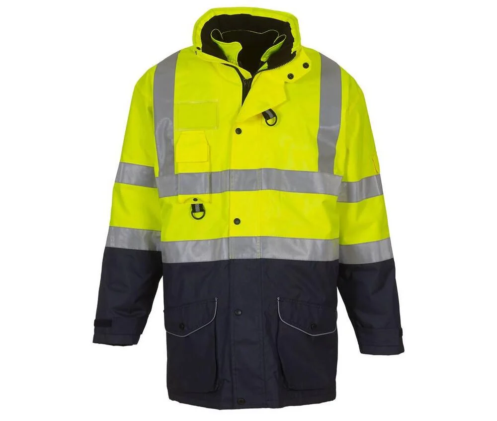 Yoko YK711 Parka Hoge Zichtbaarheid – Hi Vis Yellow/Navy