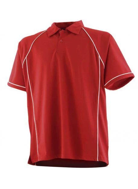 Finden & Hales LV370 Performance Polo – Red/White