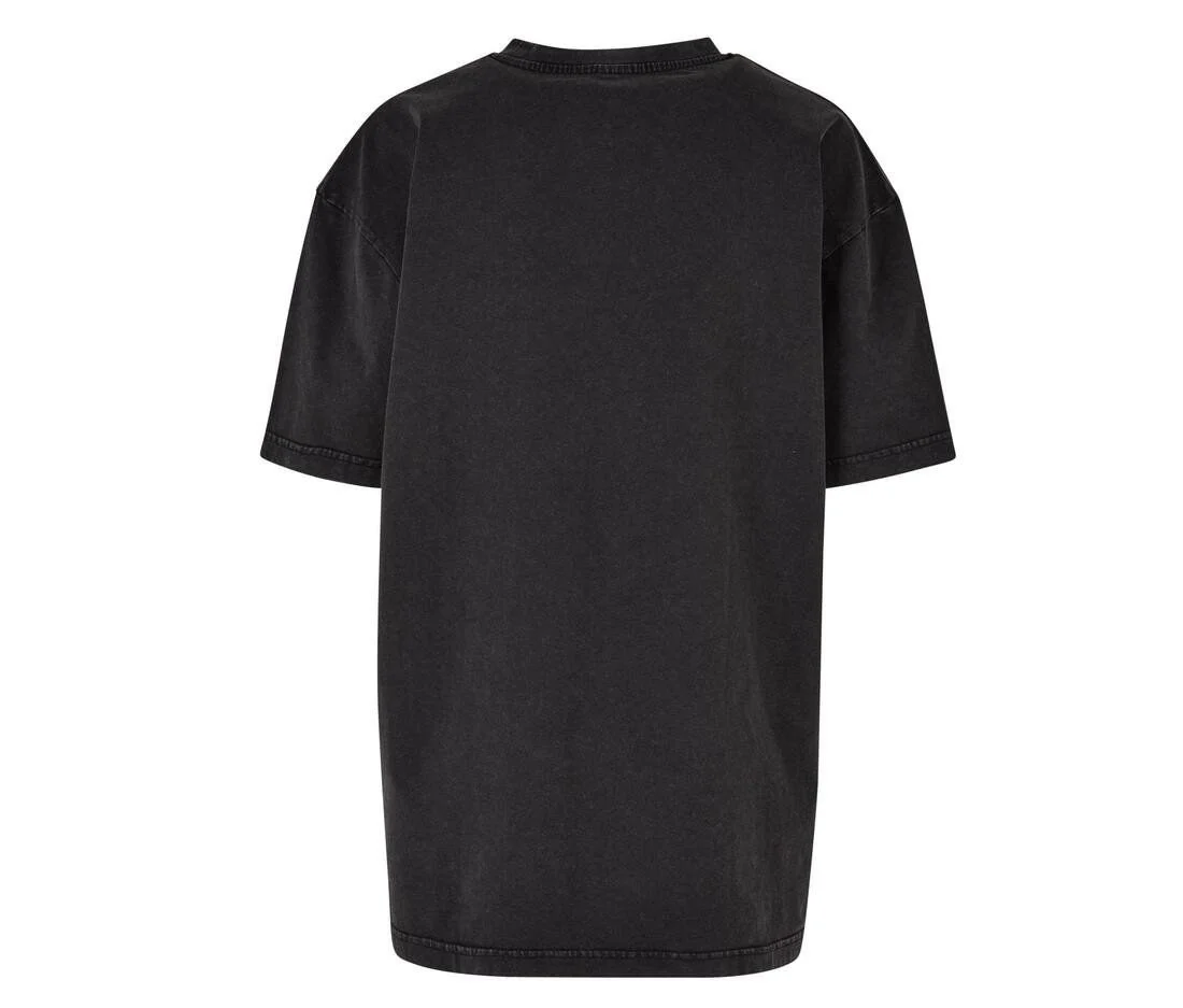 Build Your Brand BY270 Oversized Acid Wash T-shirt Dames – Black