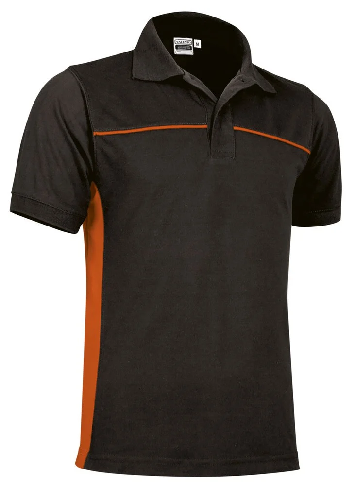 Valento POVATHU Thunder Polo – black-party orange