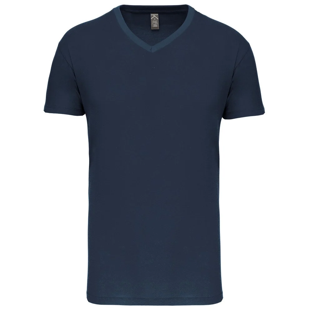 Kariban K3028IC Biologisch T-shirt V-hals Heren – Marine