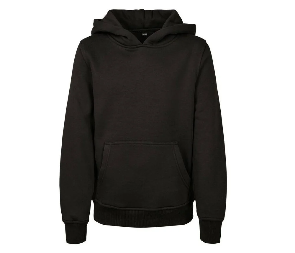 Build Your Brand BY117 Basic Kids Hoody – Black