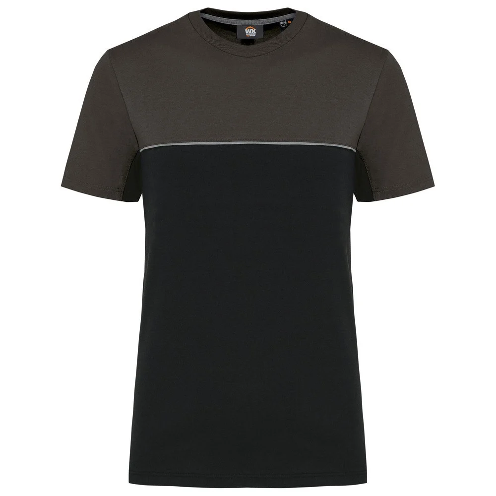 WK. Designed To Work WK304 Tweekleurig T-shirt – Zwart / donkergrijs