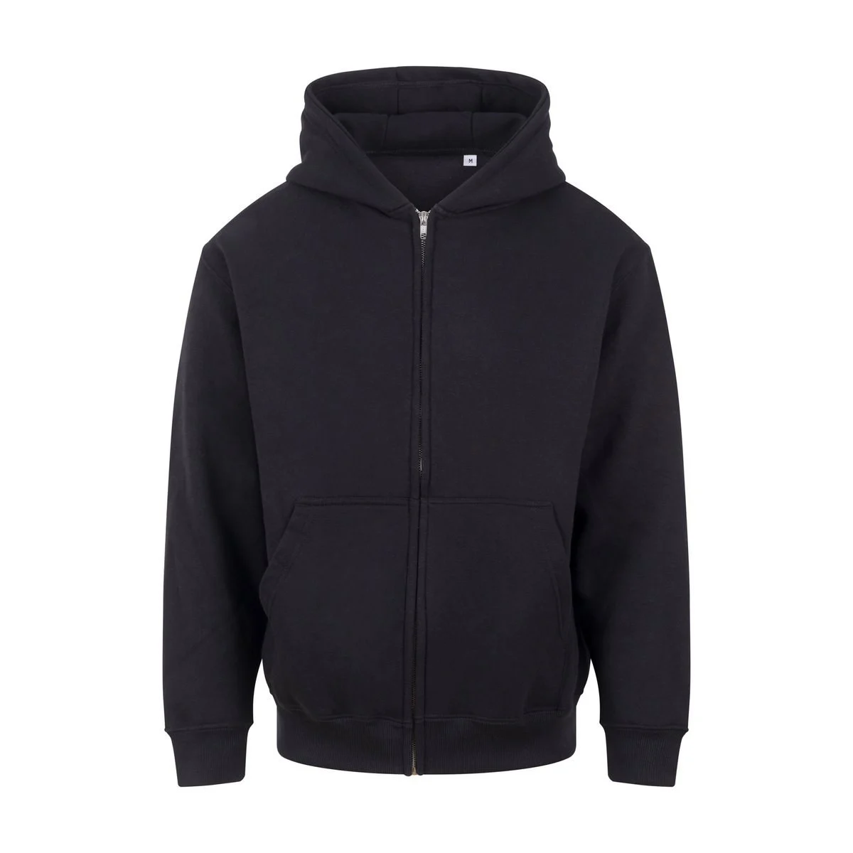 AWDIS JH115 Hoodie met Rits zonder Koord – Deep Black