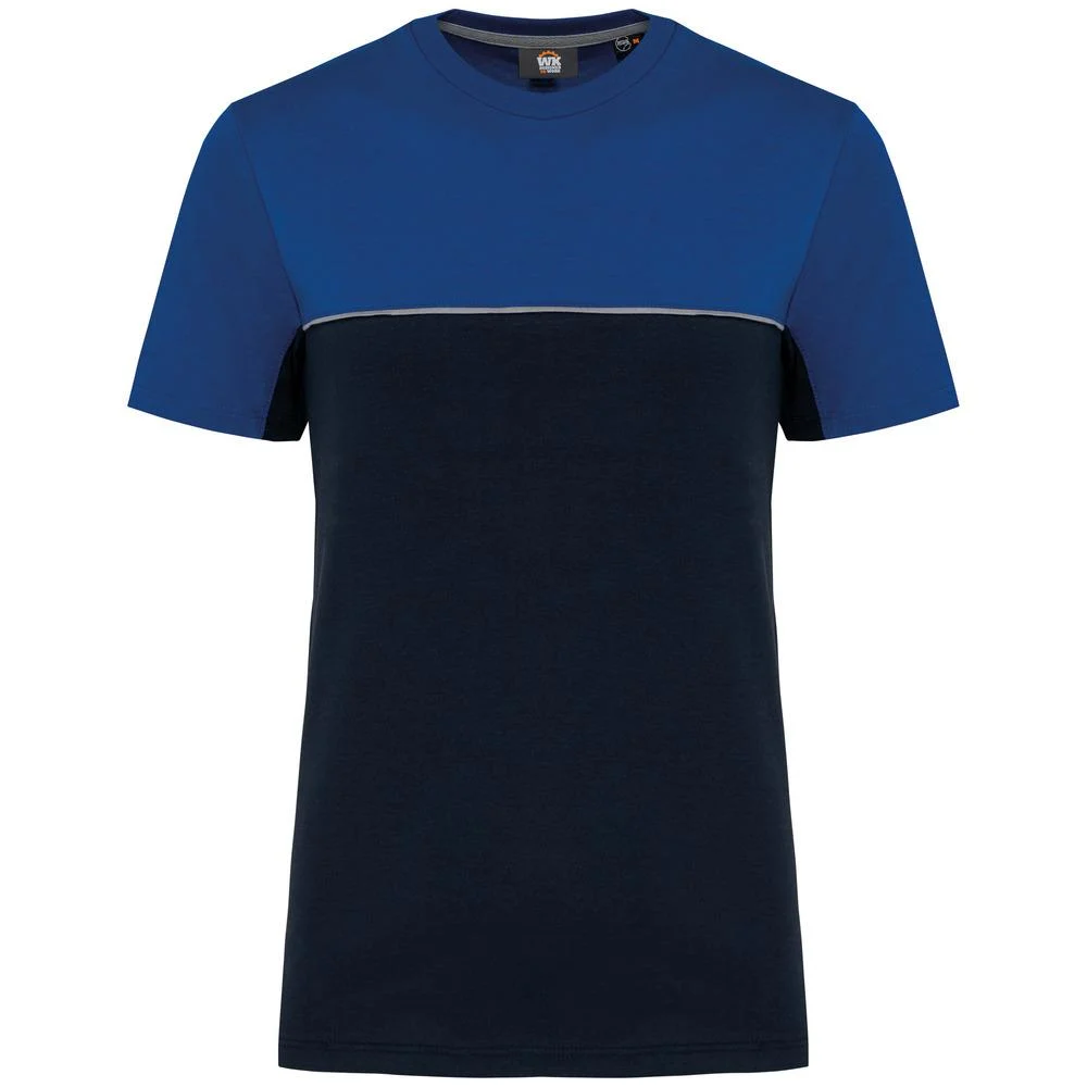WK. Designed To Work WK304 Tweekleurig T-shirt – Marine / Koningsblauw