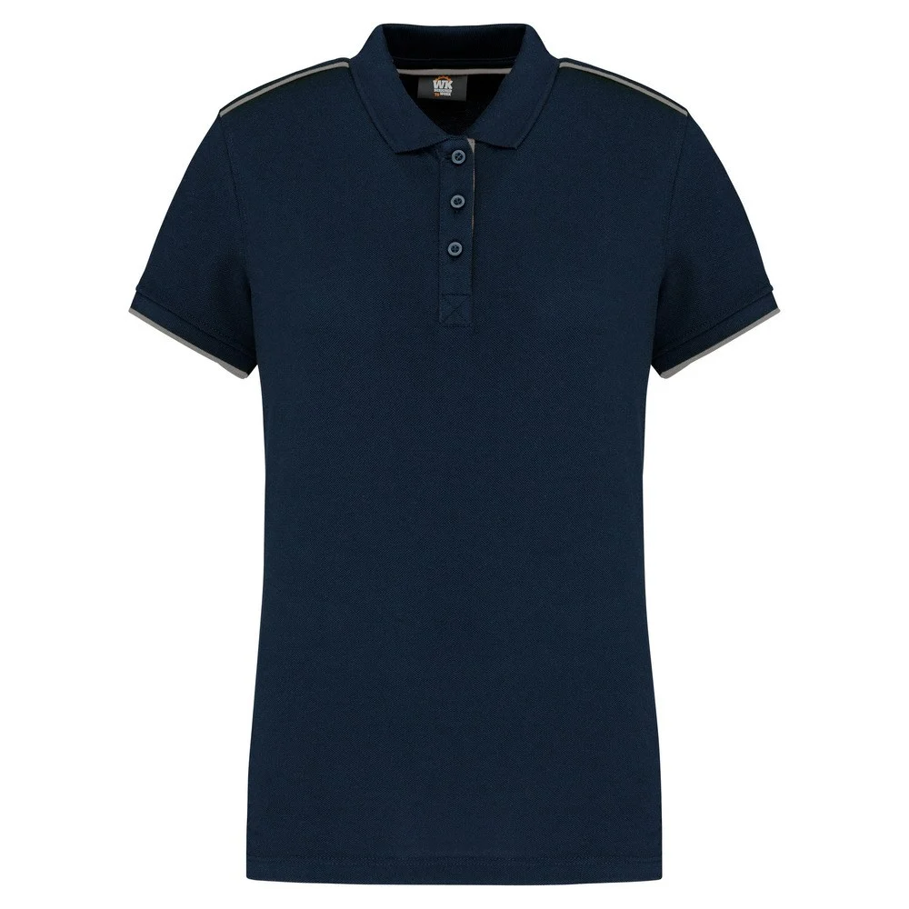 WK. Designed To Work WK271 DayToDay Tweekleurig Polo Dames – Marine / Zilver
